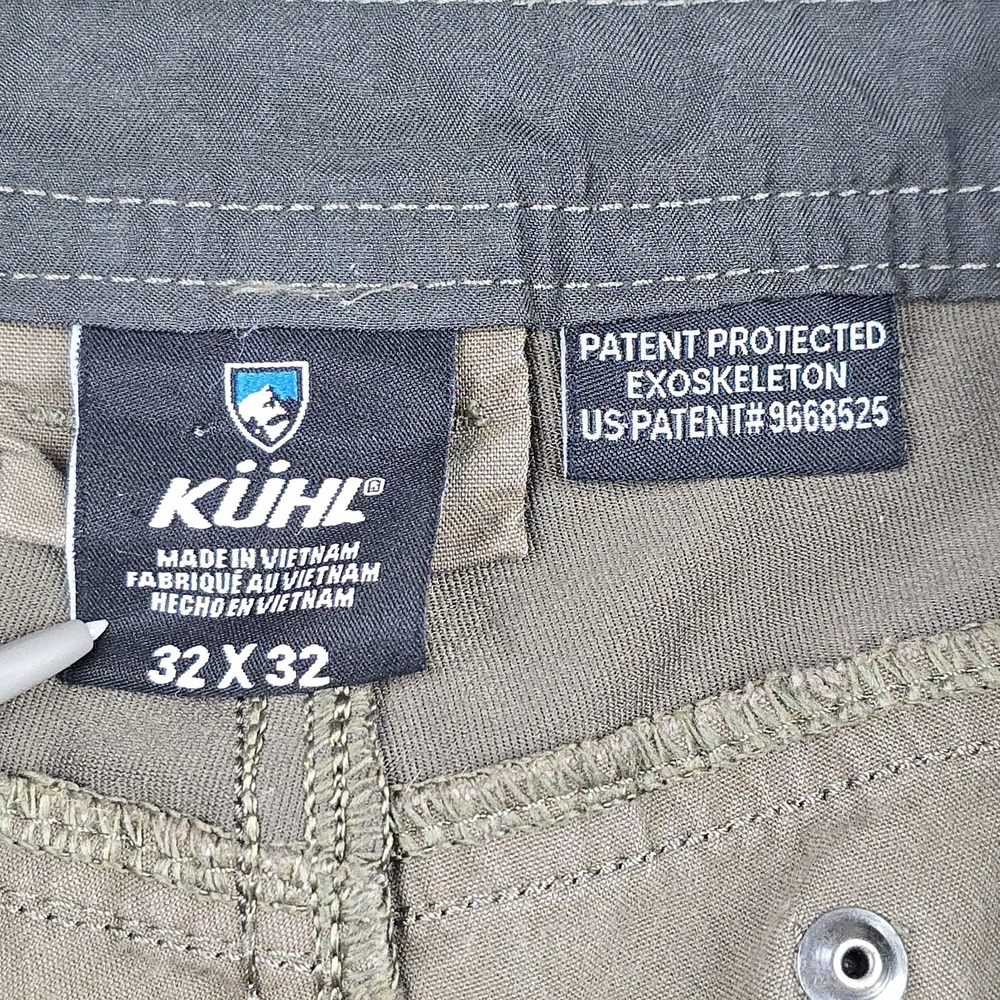 Kuhl Legendary Pants Mens 32x32 Brown Khaki Exoskeleton Outdoor Hiking Stretch - Picture 4 of 9